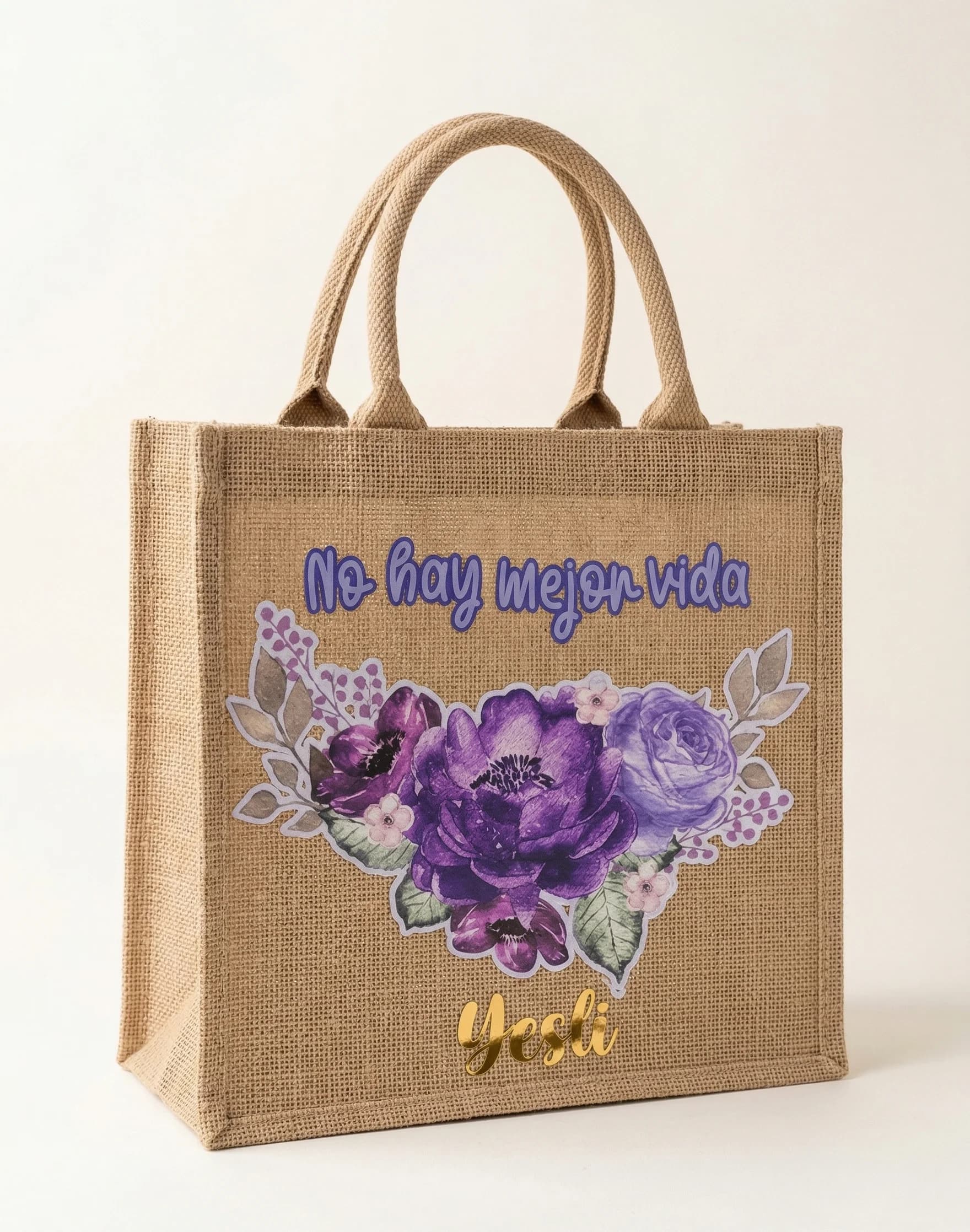 Bolsa de tela con estampado a color personalizado