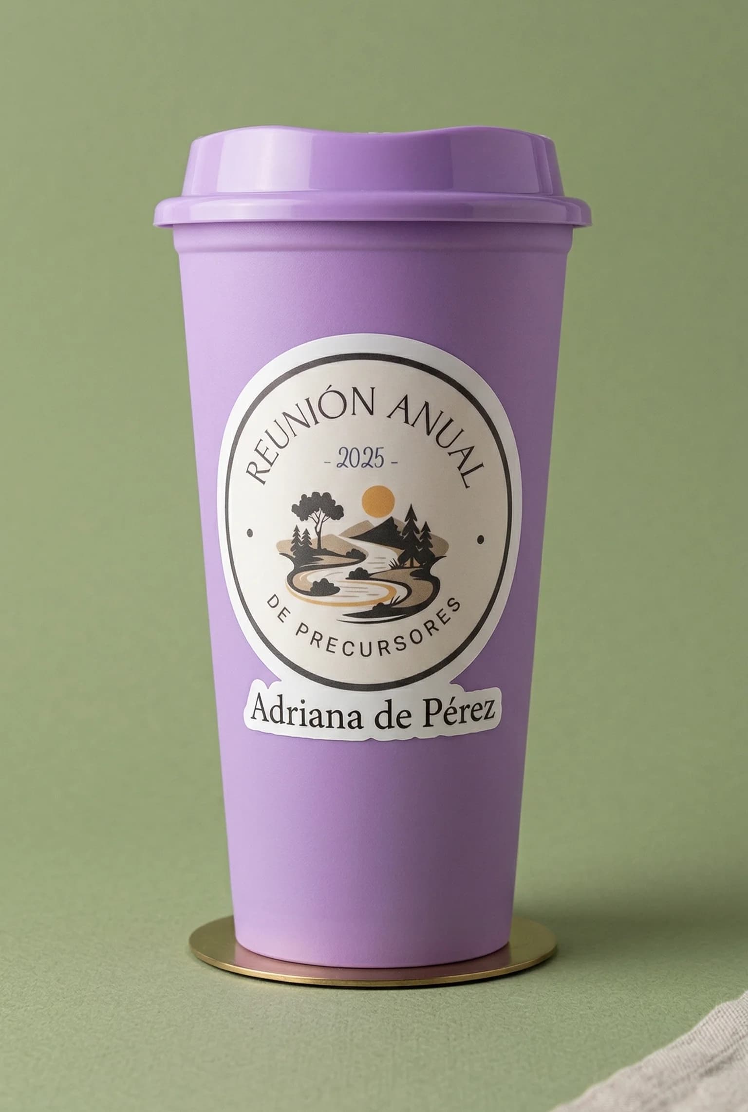 Termo de acero con nombre e ilustración personalizada